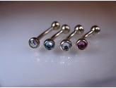 1.2mm PVD Gold Titanium Curved Barbells Contact Lens