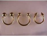 1.2mm PVD Gold Titanium Circular Barbells Body Jewellery