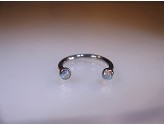 1.2mm Circular Barbell with 2.3mm Micro Balls in Titanium Contact Lens